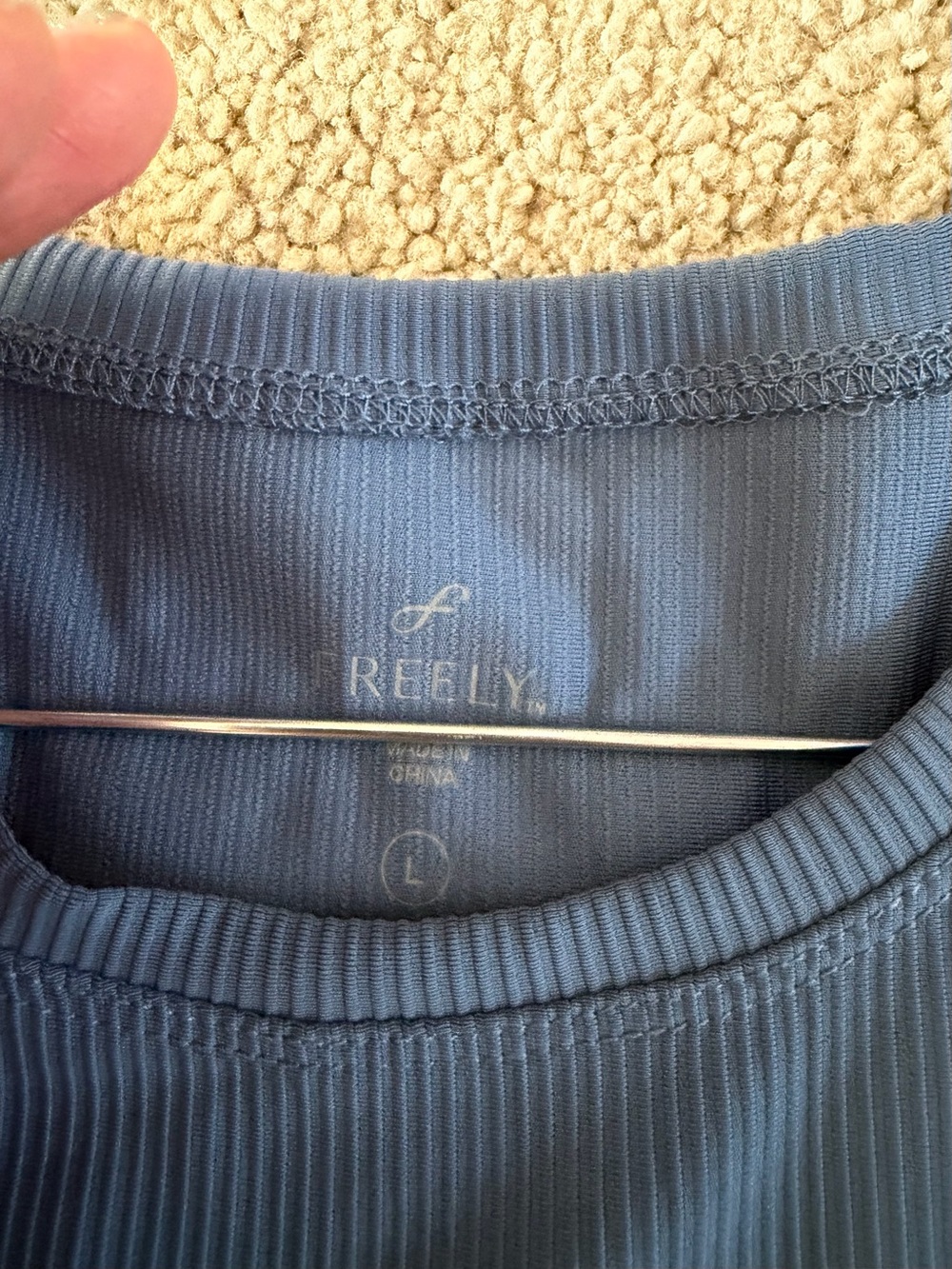 Freely Blue Ribbed Tank Top - Picture 3 of 5